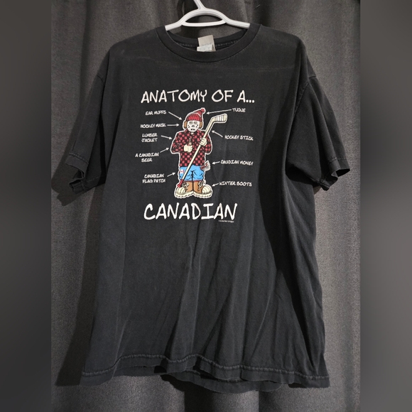 Other - Black Graphic T-Shirt with Canadian Theme